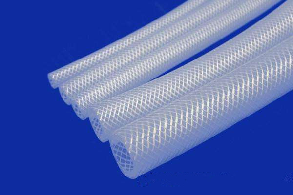 Quality Flexible Reinforced Braided Hose , White Soft Silicone Tubing Chemical Resistance for sale
