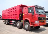 China HOWO 8x4 Heavy Duty Dump Trailers , 30 ton 40 Ton 12 Wheeler Dump Truck factory