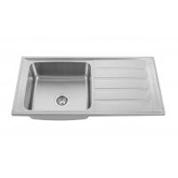 Quality 10050R Square Bowl Kitchen Sink With Drainboard 100x50cm for sale