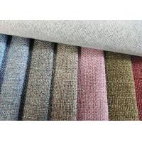 china 100% Polyester Upholstery Sofa Fabric Linen Plain Dyed Fabric