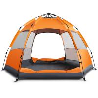 Quality Double Decker Hexagon Camping Tent 5-6 Person Waterproof Windproof Tent for sale