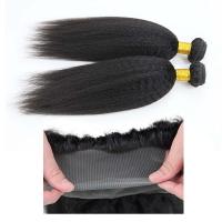 China Authentic 360 Lace Frontal Band With Bundles Kinky Straight No Shedding factory