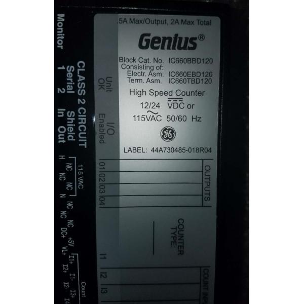 Quality IC660BBD120 BLOCK AUTOMATION GE FANUC HIGH SPEED COUNTER MODULE EMERSON for sale