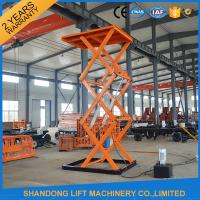 China Stationary Hydraulic Scissor Lift , 4.8m Height Material Loading Warehouse Industrial Lift Table for sale