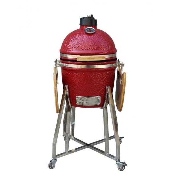 Quality Red Color 39cm 15 Inch Kamado Grill Stainless Steel Kitchenware for sale