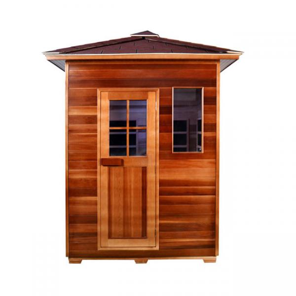 Quality Carbon Panel Heater Outdoor Dry Sauna Room 3 Person Wood Infrared for sale