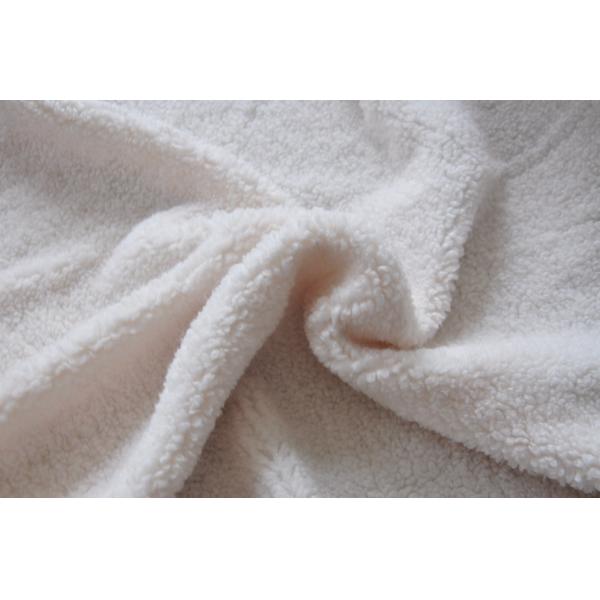 Quality white Warp Knitted Fabric Recycled , Polyester Knit Solid Fabric for sale
