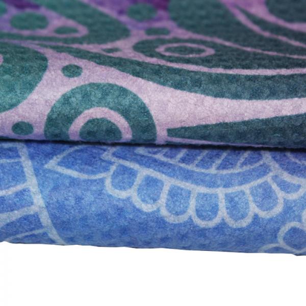 Quality Non Slip Printed Microfiber Yoga Mat Towel With Silicone Dots for sale