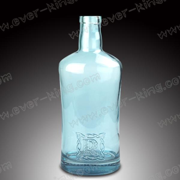 Quality 1500g Super Flint Glass Rum 750ml Drink Bottle for sale