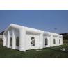 China 12x8 mts rectangle white wedding party inflatable tent with big windows made of best pvc tarpaulin factory