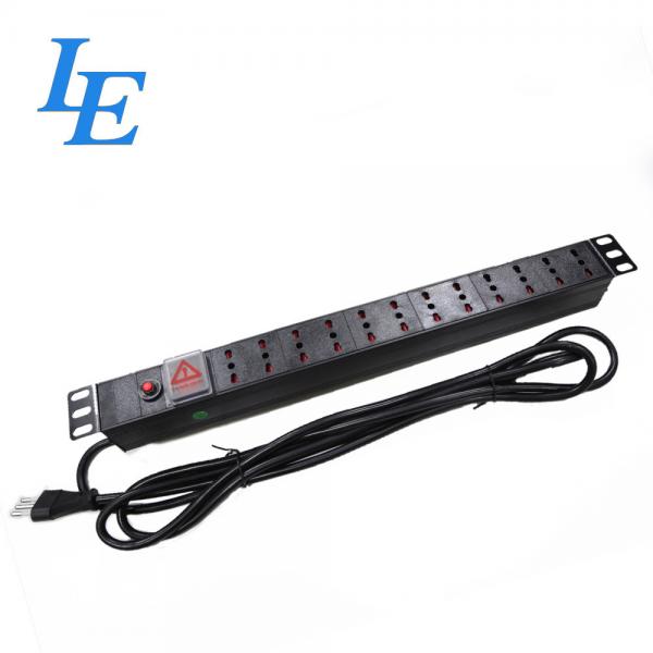 Quality Black Power Distribution Rack Unit Power Meter Pdu With Surge Protection for sale