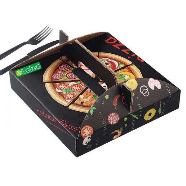 Quality E Flute Pizza Packaging Box 12 Inch Black for sale
