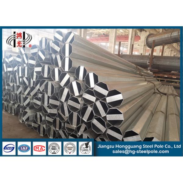 Quality Direct Burial Electric Hot Dip Galvanized Steel Pole Corrosion Resistance for sale