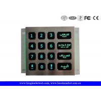 China Custom Layout Illuminated Keypad With Green Backlit And Matrix 4x4 factory