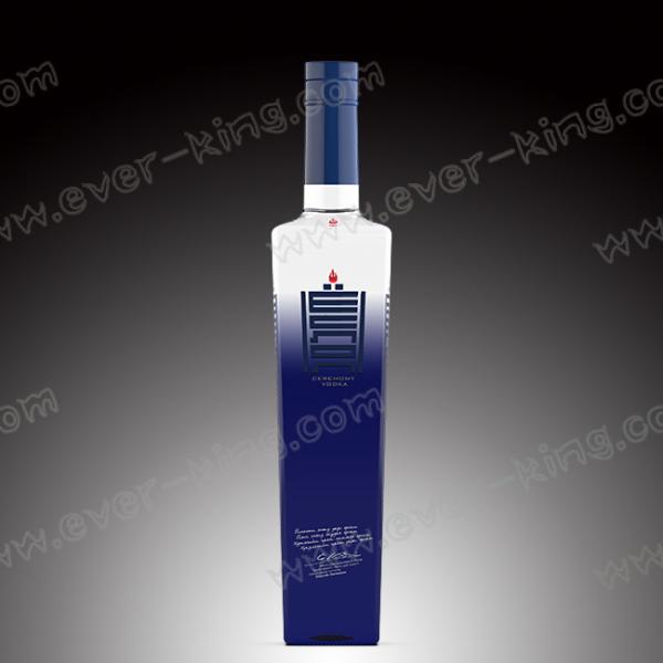 Quality Customed Rubber Stopper 500mL 750mL Vodka Glass Bottle for sale