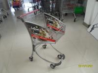 China Zinc Chrome Plating Supermarket Shopping Cart , 40KGS Loading Capacity factory