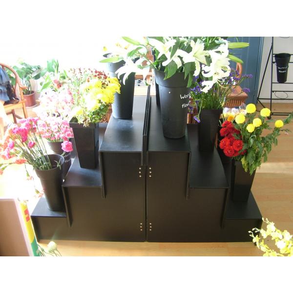 Quality Corrugated Plastic Floral Display Stand 3 Step 4 Step For Flower Shop for sale