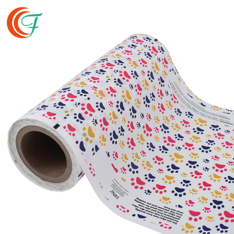 China Animals Flexible Pet Packaging Film Colored Wipes Plastic Film Roll factory