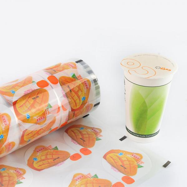 Quality Cup Beverages Heat Sealable PET Film Hot Sealing Drinks Eco Friendly Packaging for sale