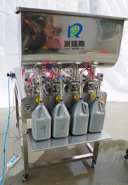 Quality 4 Heads SS304 Semi Automatic Bottle Filling Machine For Lube Oil Car Lotion for sale