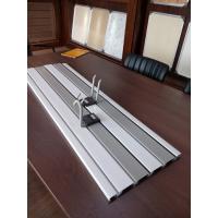 China Sandstone Color Assembled UPVC Slatwall Panels For Storage 2.44m * 11cm * 2cm factory