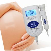 China FHR Display 2BPM Ultrasonic Fetal Doppler 2.0MHz Portable Baby Heart Monitor for sale