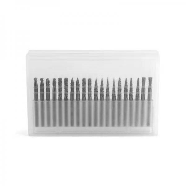 Quality 20PC Double Cut Carbide Burr Set 0.118" (3mm) Shank, Rotary Tool Bits Cutting for sale