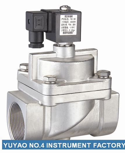 Quality Pilot Operated NC Solenoid Valve High Pressure  , 15mm Solenoid Valve SS304 for sale