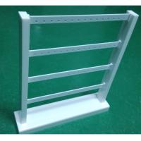 China Acrylic Earring Display Stand White Jewellery Stand Rack with 4 Tiers for Drop Earring factory