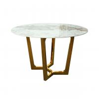 China Practical Modern Round Dining Table , Multifunctional Marble Top Side Table factory