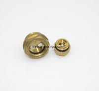 China male NPT thread 1 1/4&quot; natural brass Oil level indicator sight glass with borosilicate glass and natural glass factory