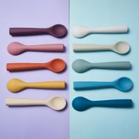 China Food Grade Baby Silicone Spoon Feeder Children'S Soup Spoon factory