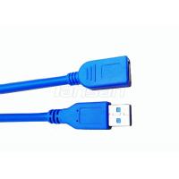 China Blue PVC Jacket High Speed Micro USB Data Cable USB 2.0 Male To Female Data Cable factory