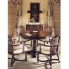 China Wood Mahogany Round Restaurant Hotel Dining Table With Chair factory