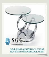 China high quality oval-shaped glass dining table factory