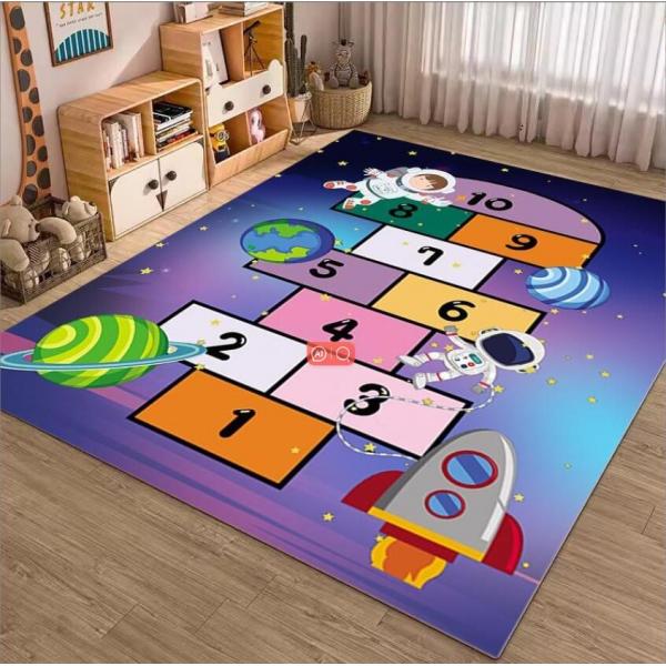 Quality Cartoon Number Grid Carpets For Living Room Children Playroom 120*160cm for sale