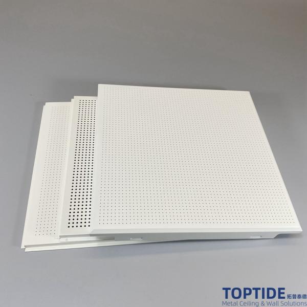 Quality Micro Perforated Aluminium Acoustic Ceiling Panel Metal Suspended Grid Ceiling for Office Building for sale