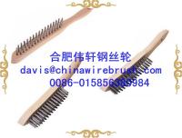 China 2+3+4 Row Metal Wire Brush Set In Wooden Handle factory