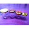 China 50g,100g,120g,200g and 250gram high transparent glass caviar jar with metal screw lid factory