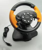 China Wired USB Vibration PC Gaming Steering Wheel With CD-ROM Driver factory