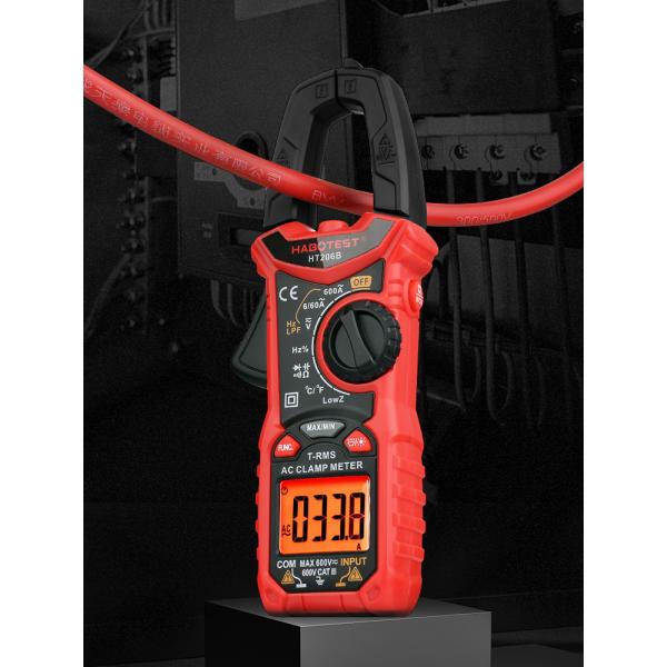 Quality HT206B Auto Range Digital Clamp Meters , 600V Digital Clamp Ammeter for sale