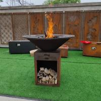 Quality 5-10 People Bbq Corten Outdoor Wood Burning Grill 120kg Versatile for sale