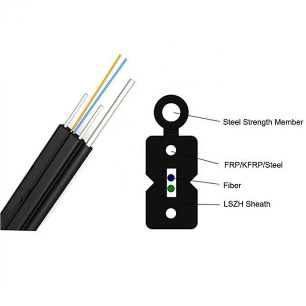 Quality GJYXCH FTTH Outdoor Self Supporting Drop Cable 2 Core G657A1 fiber Figure 8 for sale