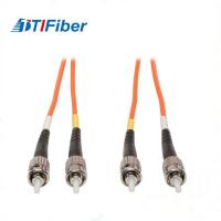 China Duplex Multimode Fiber Patch Cord , 62.5/125 ST/ST Fiber Optical Cable Durable factory