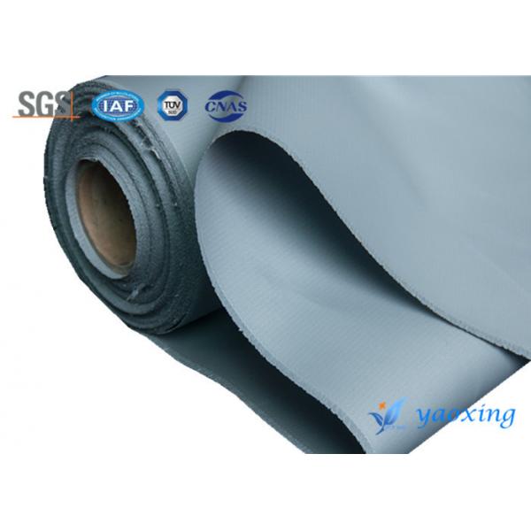 Quality Double Sides Silicone Rubber Coated Fiberglass Fabric With Grey Color for sale