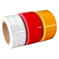 China Micro Prismatic Reflective Conspicuity Tape White ,  Truck Car Yellow Reflective Stickers factory