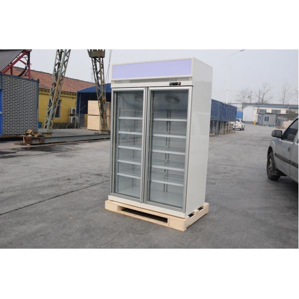 Quality Double Upright Glass Door Fridge Commercial Refrigerator Swing Glass Doors for sale