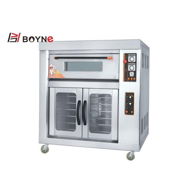 Quality Industrial Stainless Steel One Layer Two Trays Gas Oven With Proofer for sale
