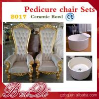 China high back wedding chairs king throne pedicure chair foot spa equipment furniture for sale