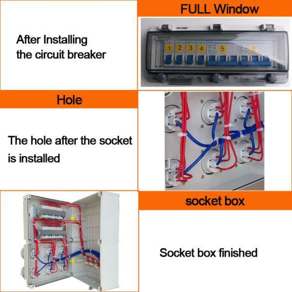 Quality Combined Industrial Socket IP66 32A Weatherproof Distribution Box for sale